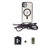 MARSİLYAN™- iPhone 11 Kılıf Eksen Özel Seri - Siyah Joko Magic 5D Hayalet Cam + PVD Metal Kamera Lens - MI
