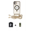 MARSİLYAN™- iPhone 11 Kılıf Eksen Özel Seri - Siyah Joko Magic 5D Hayalet Cam + PVD Metal Kamera Lens - MI