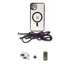 MARSİLYAN™- iPhone 11 Kılıf Eksen Özel Seri - Siyah Joko Magic 5D Hayalet Cam + Pers Alüminyum Kamera Lens - LT