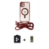 MARSİLYAN™- iPhone 11 Kılıf Eksen Özel Seri - Siyah Joko Magic 5D Hayalet Cam + PVD Metal Kamera Lens - YL