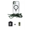 MARSİLYAN™- iPhone 11 Kılıf Eksen Özel Seri - Siyah Joko Magic 5D Hayalet Cam + PVD Metal Kamera Lens - YL