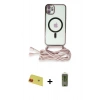 MARSİLYAN™- iPhone 11 Kılıf Eksen Özel Seri - Siyah Joko Magic 5D Hayalet Cam + Rainbow Kamera Lens Koruma Cam - KI