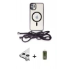 MARSİLYAN™- iPhone 11 Kılıf Eksen Özel Seri - Siyah Joko Magic 5D Hayalet Cam + Raze Metal Kamera Lens - GS