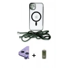 MARSİLYAN™- iPhone 11 Kılıf Eksen Özel Seri - Siyah Joko Magic 5D Hayalet Cam + Raze Metal Kamera Lens - MR