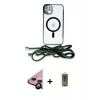 MARSİLYAN™- iPhone 11 Kılıf Eksen Özel Seri - Siyah Joko Magic 5D Hayalet Cam + Raze Metal Kamera Lens - SH