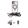 MARSİLYAN™- iPhone 11 Kılıf Eksen Özel Seri - Siyah Joko Magic 5D Hayalet Cam + Raze Metal Kamera Lens - SH