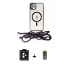 MARSİLYAN™- iPhone 11 Kılıf Eksen Özel Seri - Siyah Joko Magic 5D Hayalet Cam + Siyah PVD Metal Kamera Lens