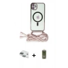 MARSİLYAN™- iPhone 11 Kılıf Eksen Özel Seri - Siyah Joko Magic 5D Hayalet Cam + Yeşil Pers Alüminyum Kamera Lens
