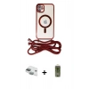 MARSİLYAN™- iPhone 11 Kılıf Eksen Özel Seri - Siyah Joko Magic 5D Hayalet Cam + Yeşil Pers Alüminyum Kamera Lens