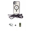 MARSİLYAN™- iPhone 11 Kılıf Eksen Özel Seri - Siyah Joko Magic 5D Hayalet Cam + Yeşil Pers Alüminyum Kamera Lens