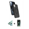 MARSİLYAN™- iPhone 11 Kılıf İz Işık Koleksiyonu - Şeffaf 360 Full Body Arka Koruyucu + Raze Metal Kamera Lens - MI