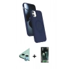 MARSİLYAN™- iPhone 11 Kılıf İz Işık Koleksiyonu - Şeffaf 360 Full Body Arka Koruyucu + Raze Metal Kamera Lens - MI