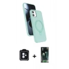 MARSİLYAN™- iPhone 11 Kılıf İz Işık Koleksiyonu - Şeffaf 360 Full Body Arka Koruyucu + PVD Metal Kamera Lens - MI