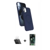 MARSİLYAN™- iPhone 11 Kılıf İz Işık Koleksiyonu - Şeffaf 360 Full Body Arka Koruyucu + Kamera Lens Koruma Cam - SF