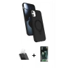 MARSİLYAN™- iPhone 11 Kılıf İz Işık Koleksiyonu - Şeffaf 360 Full Body Arka Koruyucu + Kamera Lens Koruma Cam - SF