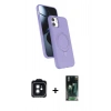 MARSİLYAN™- iPhone 11 Kılıf İz Işık Koleksiyonu - Şeffaf 360 Full Body Arka Koruyucu + PVD Metal Kamera Lens - SH
