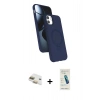 MARSİLYAN™- iPhone 11 Kılıf İz Işık Koleksiyonu - Şeffaf Pasifik Cam Ekran Koruyucu + Pers Alüminyum Kamera Lens - GD