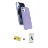 MARSİLYAN™- iPhone 11 Kılıf İz Işık Koleksiyonu - Şeffaf Pasifik Cam Ekran Koruyucu + Rainbow Kamera Lens Koruma Cam - KI