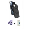 MARSİLYAN™- iPhone 11 Kılıf İz Işık Koleksiyonu - Şeffaf Pasifik Cam Ekran Koruyucu + Raze Metal Kamera Lens - MR