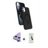 MARSİLYAN™- iPhone 11 Kılıf İz Işık Koleksiyonu - Şeffaf Pasifik Cam Ekran Koruyucu + Raze Metal Kamera Lens - MR