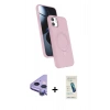 MARSİLYAN™- iPhone 11 Kılıf İz Işık Koleksiyonu - Şeffaf Pasifik Cam Ekran Koruyucu + Raze Metal Kamera Lens - MR