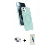 MARSİLYAN™- iPhone 11 Kılıf İz Işık Koleksiyonu - Şeffaf Pasifik Cam Ekran Koruyucu + Pers Alüminyum Kamera Lens - LT