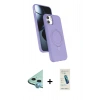 MARSİLYAN™- iPhone 11 Kılıf İz Işık Koleksiyonu - Şeffaf Pasifik Cam Ekran Koruyucu + Raze Metal Kamera Lens - MI