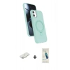 MARSİLYAN™- iPhone 11 Kılıf İz Işık Koleksiyonu - Şeffaf Pasifik Cam Ekran Koruyucu + Renkli Kamera Lens Koruma Cam - SI