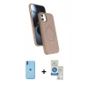 MARSİLYAN™- iPhone 11 Kılıf İz Işık Koleksiyonu - Şeffaf Royal Nano Ekran Koruyucu + Neon Fosforlu Kamera Lens - MI