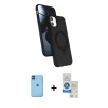 MARSİLYAN™- iPhone 11 Kılıf İz Işık Koleksiyonu - Şeffaf Royal Nano Ekran Koruyucu + Neon Fosforlu Kamera Lens - MI