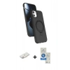 MARSİLYAN™- iPhone 11 Kılıf İz Işık Koleksiyonu - Şeffaf Royal Nano Ekran Koruyucu + Renkli Kamera Lens Koruma Cam - PE