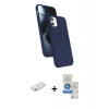MARSİLYAN™- iPhone 11 Kılıf İz Işık Koleksiyonu - Şeffaf Royal Nano Ekran Koruyucu + Renkli Kamera Lens Koruma Cam - PE