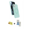 MARSİLYAN™- iPhone 11 Kılıf İz Işık Koleksiyonu - Şeffaf Royal Nano Ekran Koruyucu + Rainbow Kamera Lens Koruma Cam - KI