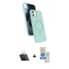 MARSİLYAN™- iPhone 11 Kılıf İz Işık Koleksiyonu - Şeffaf Royal Nano Ekran Koruyucu + Kamera Lens Koruma Cam - SF