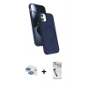 MARSİLYAN™- iPhone 11 Kılıf İz Işık Koleksiyonu - Şeffaf Uv Polymer Nano Ekran Koruyucu + Pers Alüminyum Kamera Lens - GI