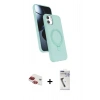 MARSİLYAN™- iPhone 11 Kılıf İz Işık Koleksiyonu - Şeffaf Uv Polymer Nano Ekran Koruyucu + Pers Alüminyum Kamera Lens - KI