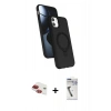 MARSİLYAN™- iPhone 11 Kılıf İz Işık Koleksiyonu - Şeffaf Uv Polymer Nano Ekran Koruyucu + Pers Alüminyum Kamera Lens - KI