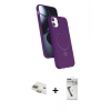 MARSİLYAN™- iPhone 11 Kılıf İz Işık Koleksiyonu - Şeffaf Uv Polymer Nano Ekran Koruyucu + Pers Alüminyum Kamera Lens - GD