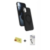 MARSİLYAN™- iPhone 11 Kılıf İz Işık Koleksiyonu - Şeffaf Uv Polymer Nano Ekran Koruyucu + Rainbow Kamera Lens Koruma Cam - KI