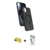 MARSİLYAN™- iPhone 11 Kılıf İz Işık Koleksiyonu - Şeffaf Uv Polymer Nano Ekran Koruyucu + Rainbow Kamera Lens Koruma Cam - KI