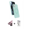 MARSİLYAN™- iPhone 11 Kılıf İz Işık Koleksiyonu - Şeffaf Uv Polymer Nano Ekran Koruyucu + Raze Metal Kamera Lens - SH