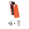 MARSİLYAN™- iPhone 11 Kılıf İz Işık Koleksiyonu - Şeffaf Uv Polymer Nano Ekran Koruyucu + Raze Metal Kamera Lens - GS