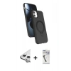 MARSİLYAN™- iPhone 11 Kılıf İz Işık Koleksiyonu - Şeffaf Uv Polymer Nano Ekran Koruyucu + Raze Metal Kamera Lens - GS