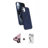 MARSİLYAN™- iPhone 11 Kılıf İz Işık Koleksiyonu - Şeffaf Uv Polymer Nano Ekran Koruyucu + Raze Metal Kamera Lens - SH