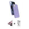 MARSİLYAN™- iPhone 11 Kılıf İz Işık Koleksiyonu - Şeffaf Uv Polymer Nano Ekran Koruyucu + Raze Metal Kamera Lens - SH
