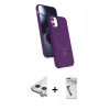 MARSİLYAN™- iPhone 11 Kılıf İz Işık Koleksiyonu - Şeffaf Uv Polymer Nano Ekran Koruyucu + Raze Metal Kamera Lens - GS