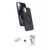 MARSİLYAN™- iPhone 11 Kılıf İz Işık Koleksiyonu - Şeffaf Uv Polymer Nano Ekran Koruyucu + Renkli Kamera Lens Koruma Cam - PE