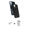 MARSİLYAN™- iPhone 11 Kılıf İz Işık Koleksiyonu - Şeffaf Uv Polymer Nano Ekran Koruyucu + Renkli Kamera Lens Koruma Cam - TU