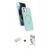 MARSİLYAN™- iPhone 11 Kılıf İz Işık Koleksiyonu - Şeffaf Uv Polymer Nano Ekran Koruyucu + Renkli Kamera Lens Koruma Cam - TU
