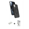 MARSİLYAN™- iPhone 11 Kılıf İz Işık Koleksiyonu - Şeffaf Uv Polymer Nano Ekran Koruyucu + Renkli Kamera Lens Koruma Cam - TU